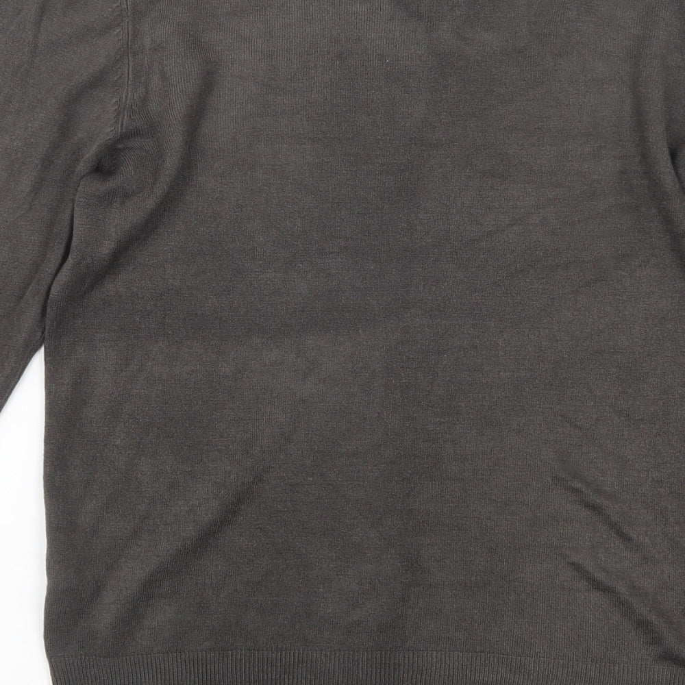 Marks and Spencer Mens Brown Knit Pullover Jumper Size S