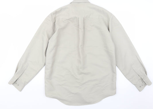 Armando Mens Beige Button-Up Size S