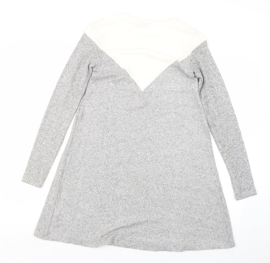Stradivarius Womens Grey Jumper Dress Size S