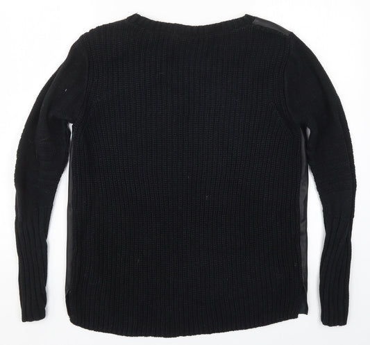 VILA Womens Black Knit Pullover Jumper Size L