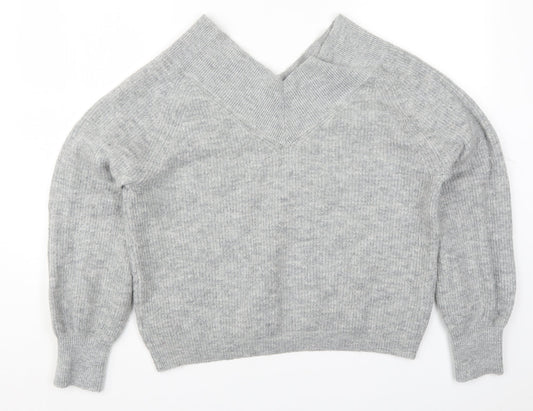 Marks and Spencer Womens Grey Knit Pullover Jumper Size 14