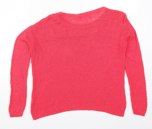 Novo Style Womens Pink Knit Pullover Jumper Size 14