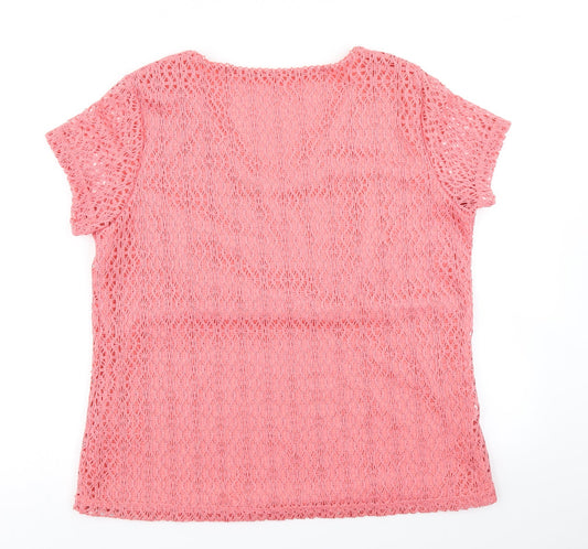 BM Womens Pink Basic T-Shirt Size M