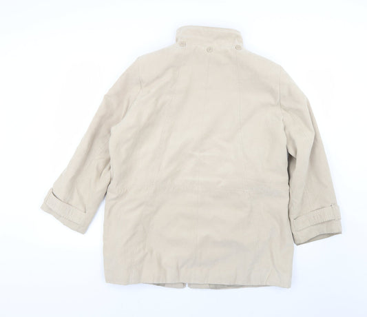 bm Mens Beige Overcoat Coat Size S