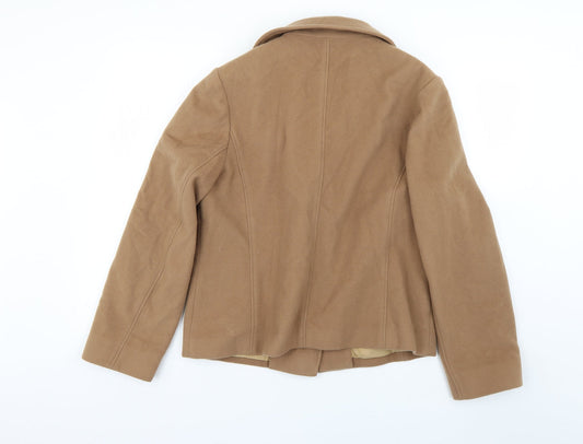 Marks and Spencer Womens Brown Overcoat Coat Size 14