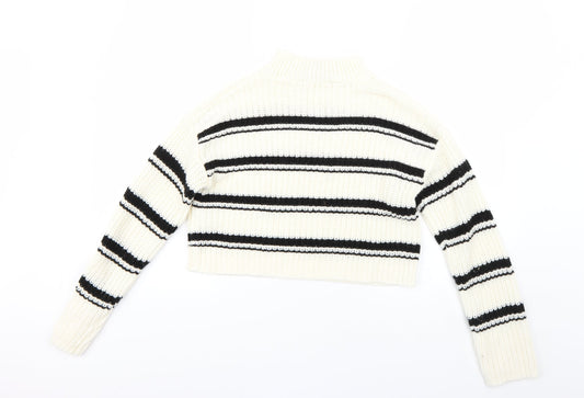 New Look Girls Multicoloured Striped Pullover Jumper Size 12-13 Years