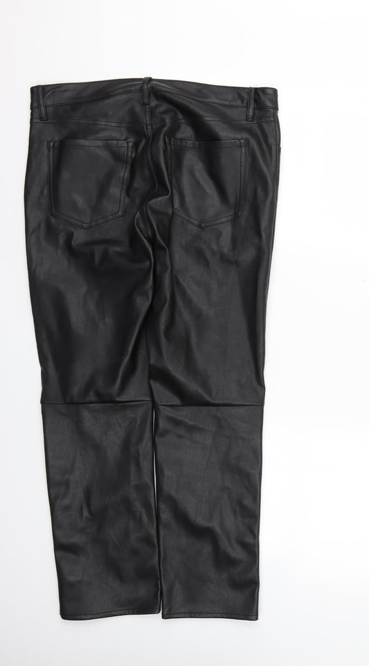 H&M Womens Black Trousers Size 12 L25 in