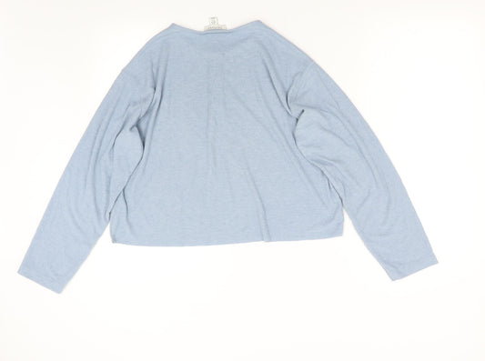 Topshop Womens Blue Pullover Sweatshirt Size 8