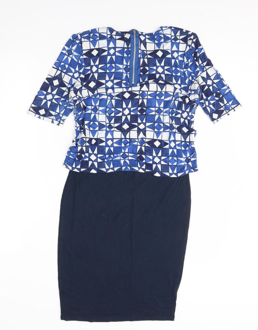 NEXT Womens Blue Pencil Dress Size 8