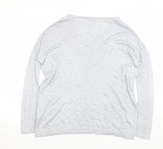 Noisy may Womens Grey Basic T-Shirt Size S