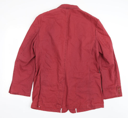 PETER CHRISTIAN Womens Red Jacket Coat Size 16