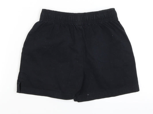 M&S Boys Black Bermuda Shorts Size 6-7 Years
