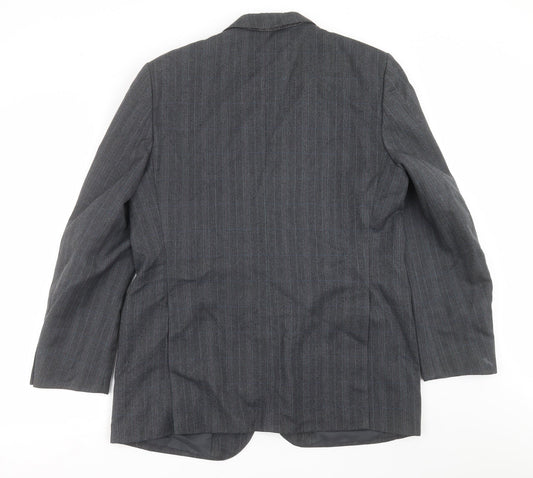 Dunn & Co Mens Grey Striped  Jacket Suit Jacket Size 42