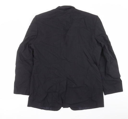 F&F Mens Black Striped Jacket Suit Jacket Size 42
