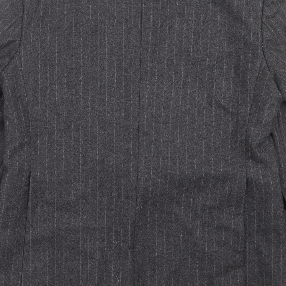 Burton Mens Grey Striped Jacket Suit Jacket Size 42
