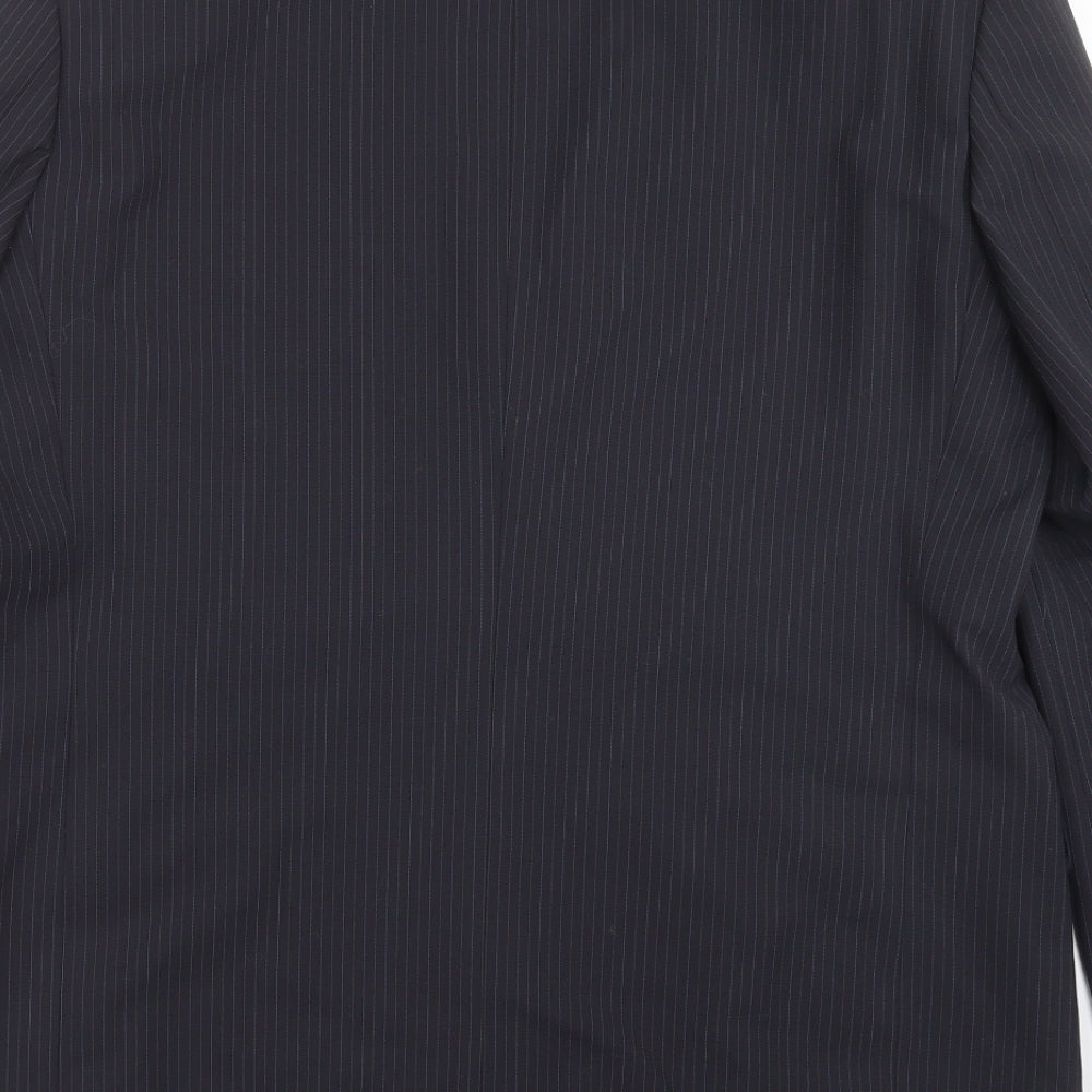 Marks and Spencer Mens Blue Striped Jacket Suit Jacket Size 44