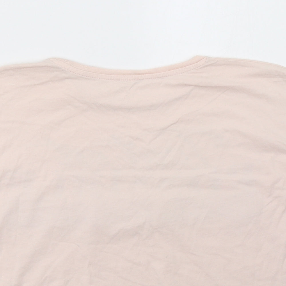 River Island Girls Pink Cropped T-Shirt Size 9-10 Years