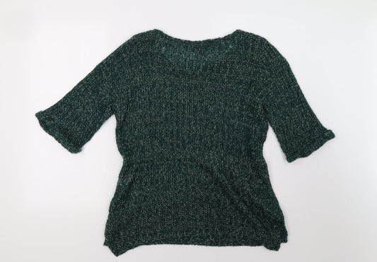 Topshop Womens Green Pullover Sweatshirt Size 10