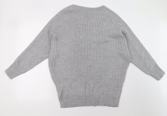 Dorothy Perkins Womens Grey Pullover Sweatshirt Size 14