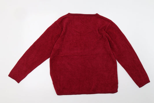 Avant Garde Womens Red Pullover Sweatshirt Size M