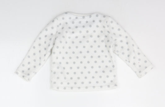 Primark Girls White Polka Dot Top Pyjama Top Size 3-4 Years - PENGUIN
