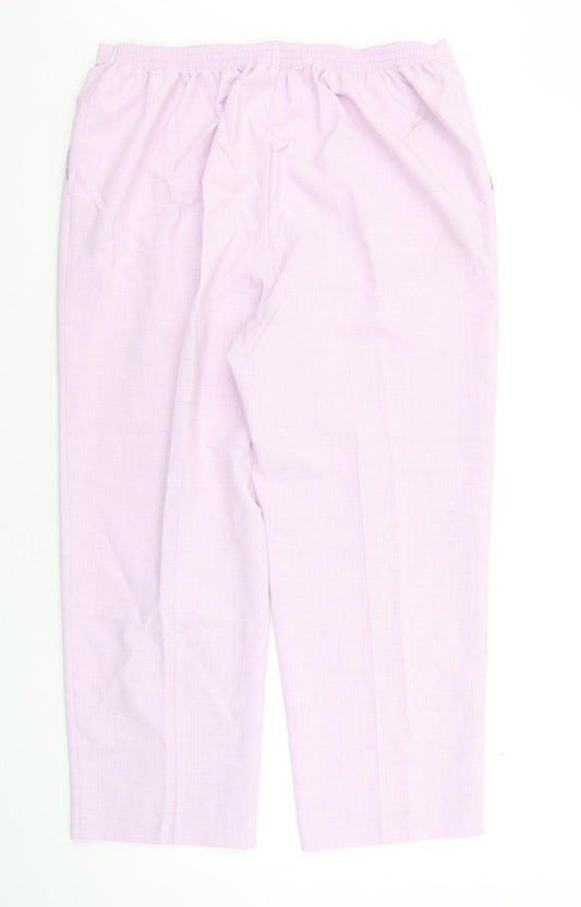 Marks and Spencer Womens Purple Trousers Size 20 L25 in