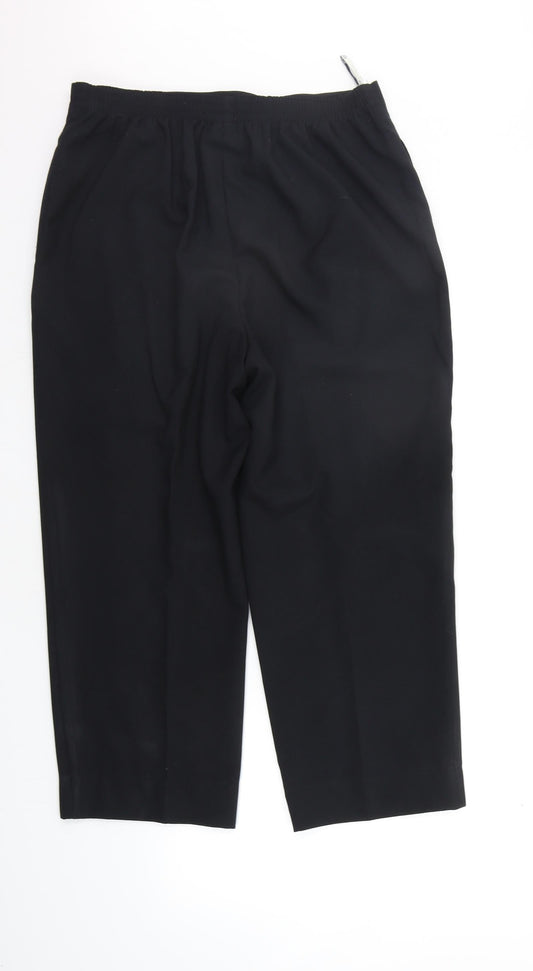 BHS Womens Black Trousers Size 14 L23 in