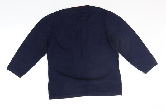 Rabe Womens Blue Striped Pullover Jumper Size 10