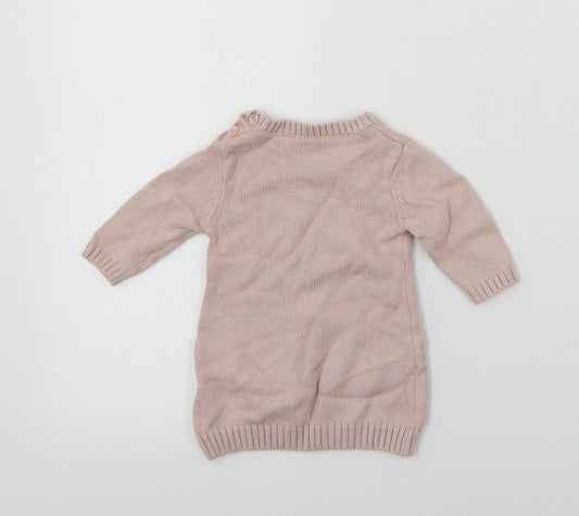 Marks and Spencer Girls Pink Pullover Jumper One Size