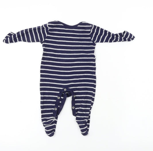 Nutmeg Boys Blue Striped Babygrow One-Piece Size 0-3 Months