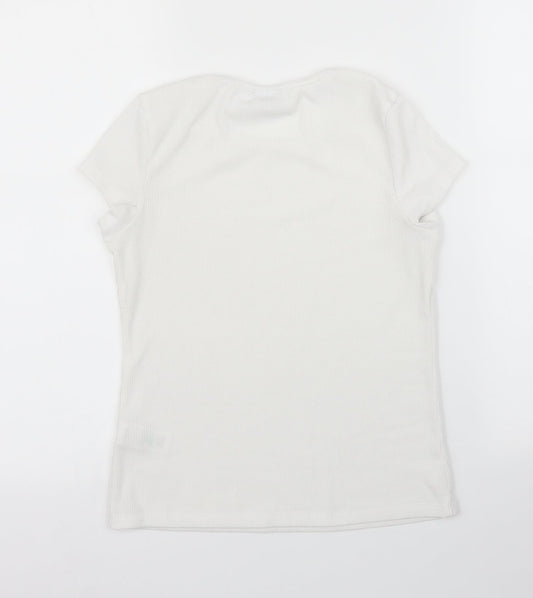 Matalan Girls White Basic T-Shirt Size 11 Years