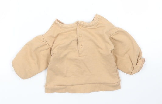 George Girls Beige Pullover Jumper Size 3-6 Months