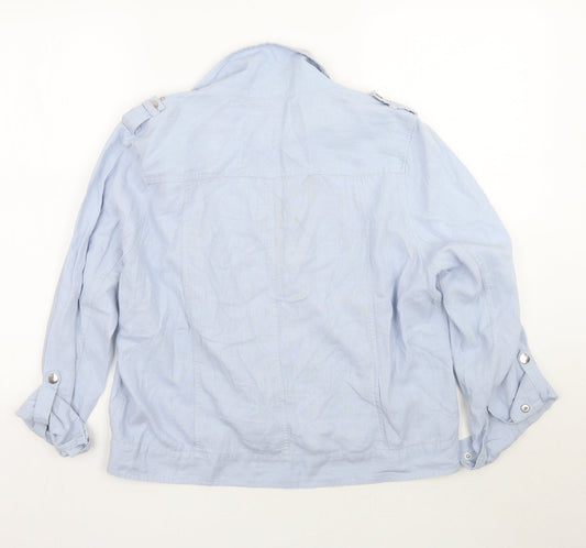 Espirit Womens Blue Jacket Coat Size 14