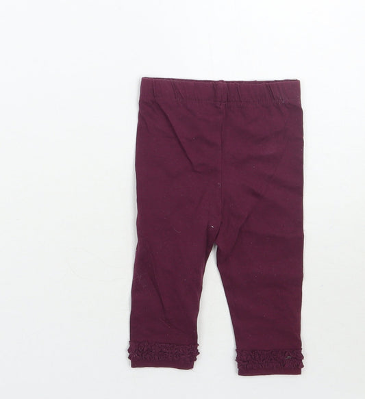 George Girls Purple Sweatpants Trousers Size 6-9 Months