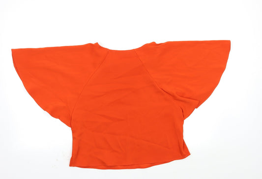 Definitions Womens Red Basic Blouse Size 10