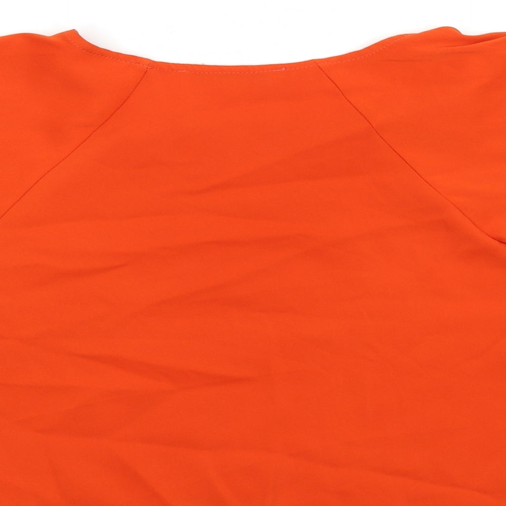 Definitions Womens Red Basic Blouse Size 10