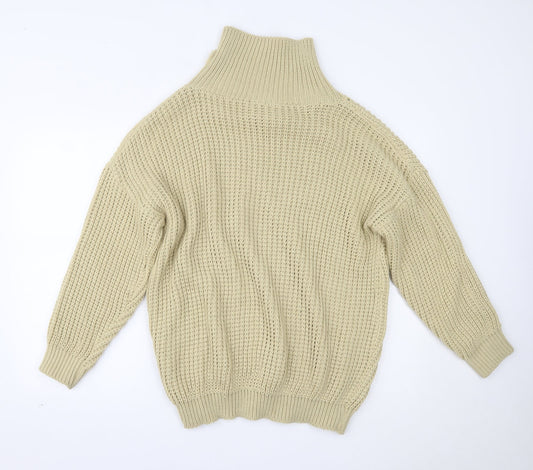 PRETTYLITTLETHING Womens Beige Pullover Jumper Size S