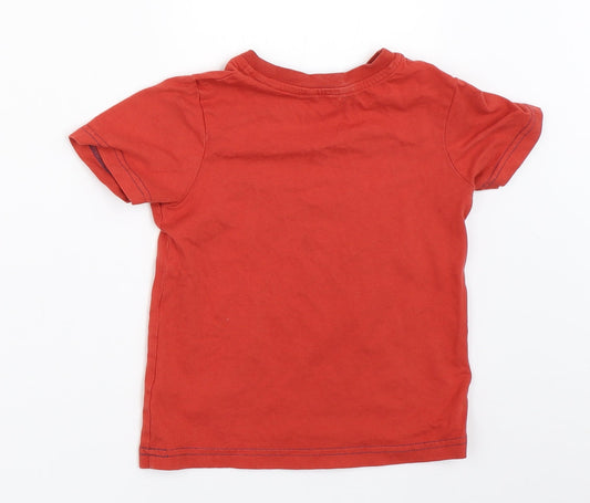 George Boys Orange Basic T-Shirt Size 2-3 Years