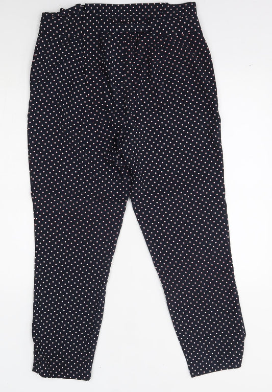 carolina belle Womens Black Polka Dot Trousers Size S L26 in