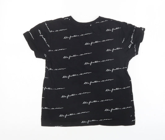 Primark Boys Black Basic T-Shirt Size 7-8 Years