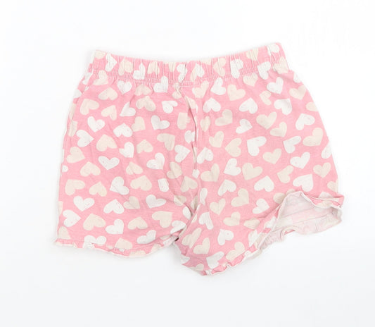 QTEE Girls Pink Sleep Shorts Size 6-7 Years