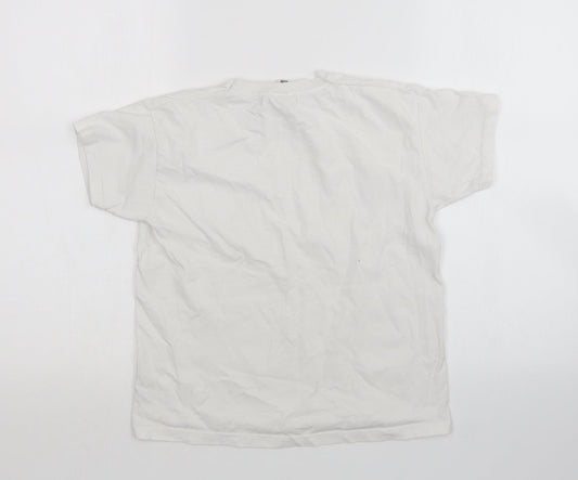 Fruit of the Loom Boys White Basic T-Shirt Size 7-8 Years