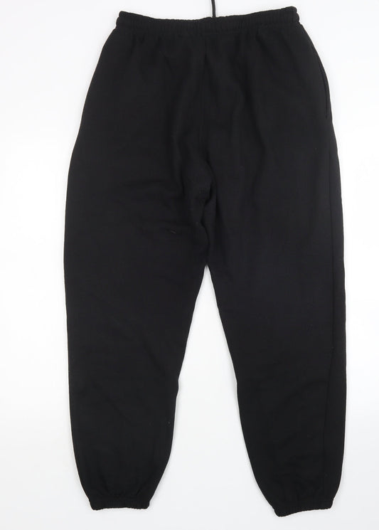 Preworn Womens Black Sweatpants Trousers Size 12 L28 in