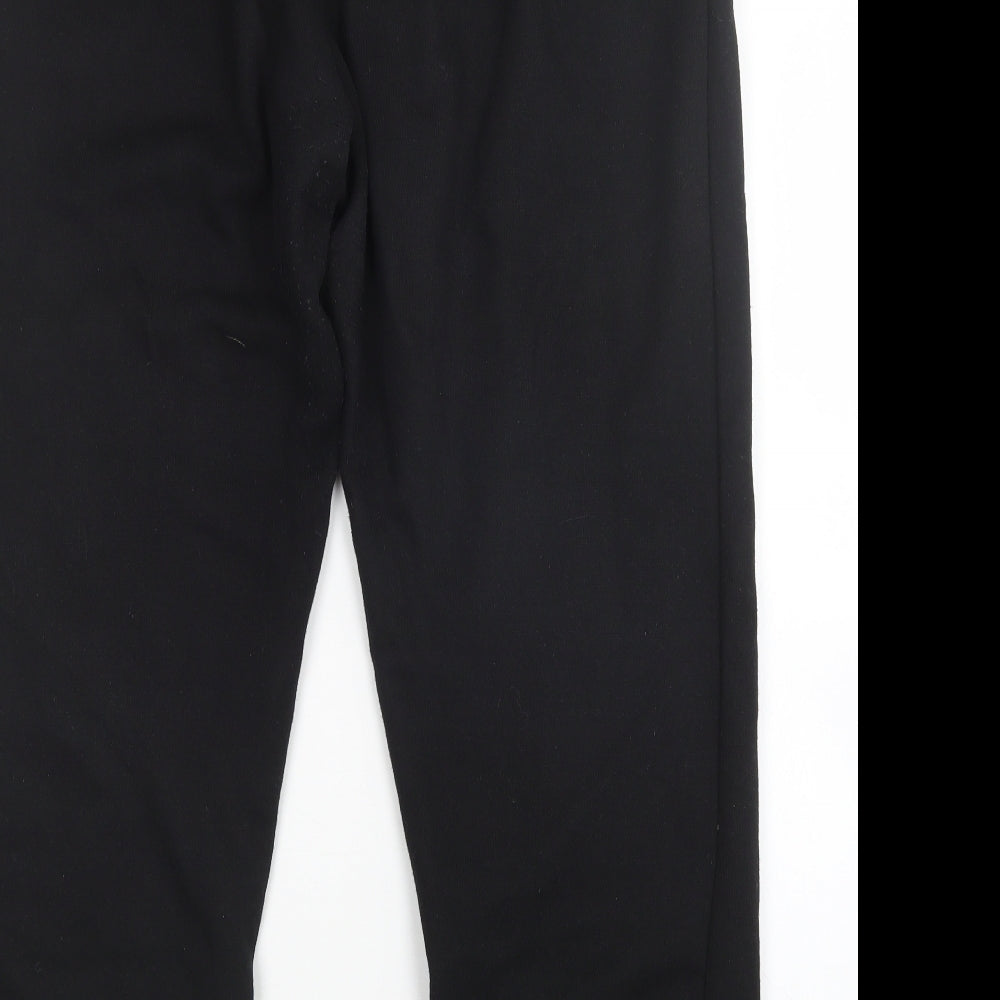 Preworn Womens Black Sweatpants Trousers Size 12 L28 in