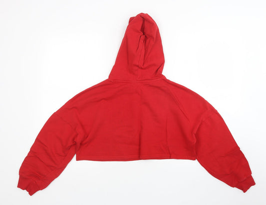 H7m Womens Red Pullover Hoodie Size XS - Cropped