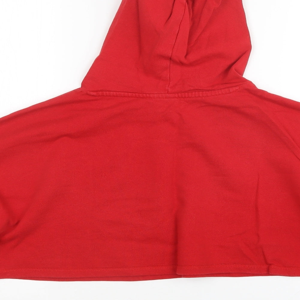 H7m Womens Red Pullover Hoodie Size XS - Cropped