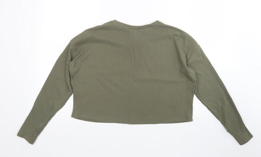 H&M Womens Green Pullover Jumper Size M