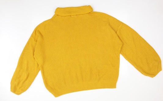 In the Style Womens Yellow Pullover Jumper Size 10