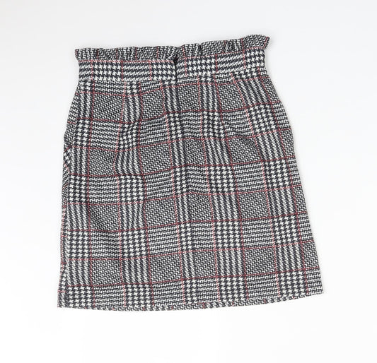 New Look Womens Multicoloured Check Straight & Pencil Skirt Size 8