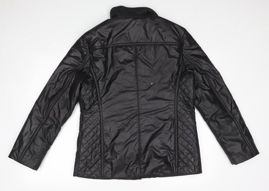 Gerry Weber Womens Black Overcoat Coat Size 12